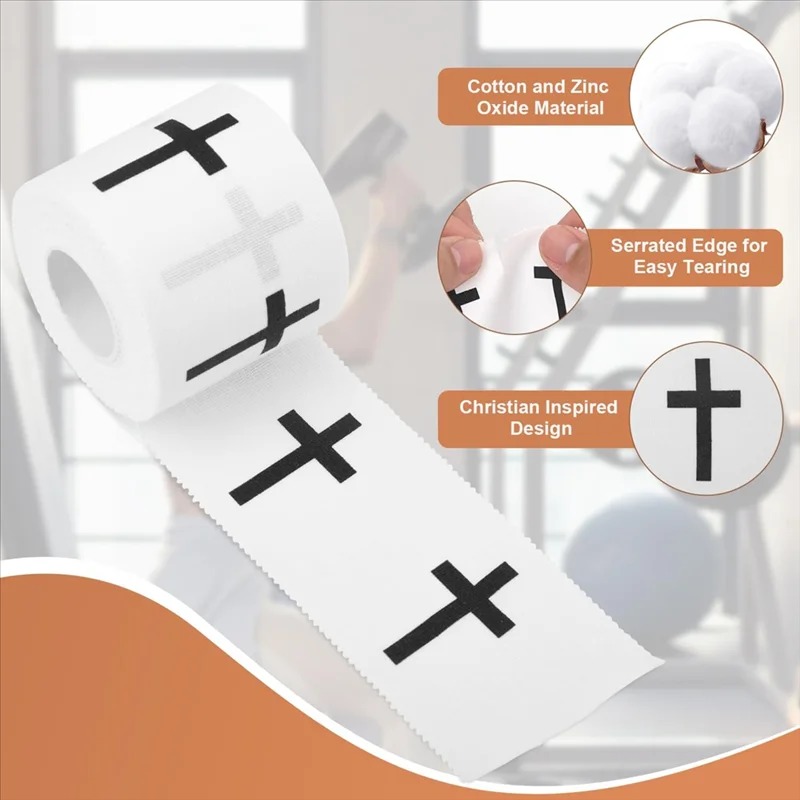 Finger Tape Athletic - شريط رياضي قطني ذو حواف مسننة،